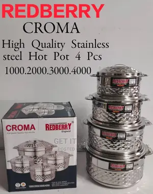 Croma Hot Pot 4 PCS Set 1000/2000/3000/4000 .