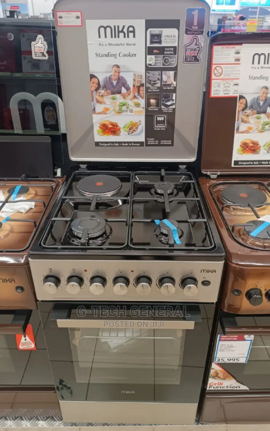 Mika 50cm X 60 Cm 3+1 Electric Plate Electric Oven, Silver