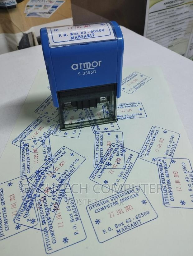 `~` Self Inking Stamp, Square, Oval Circle - main view