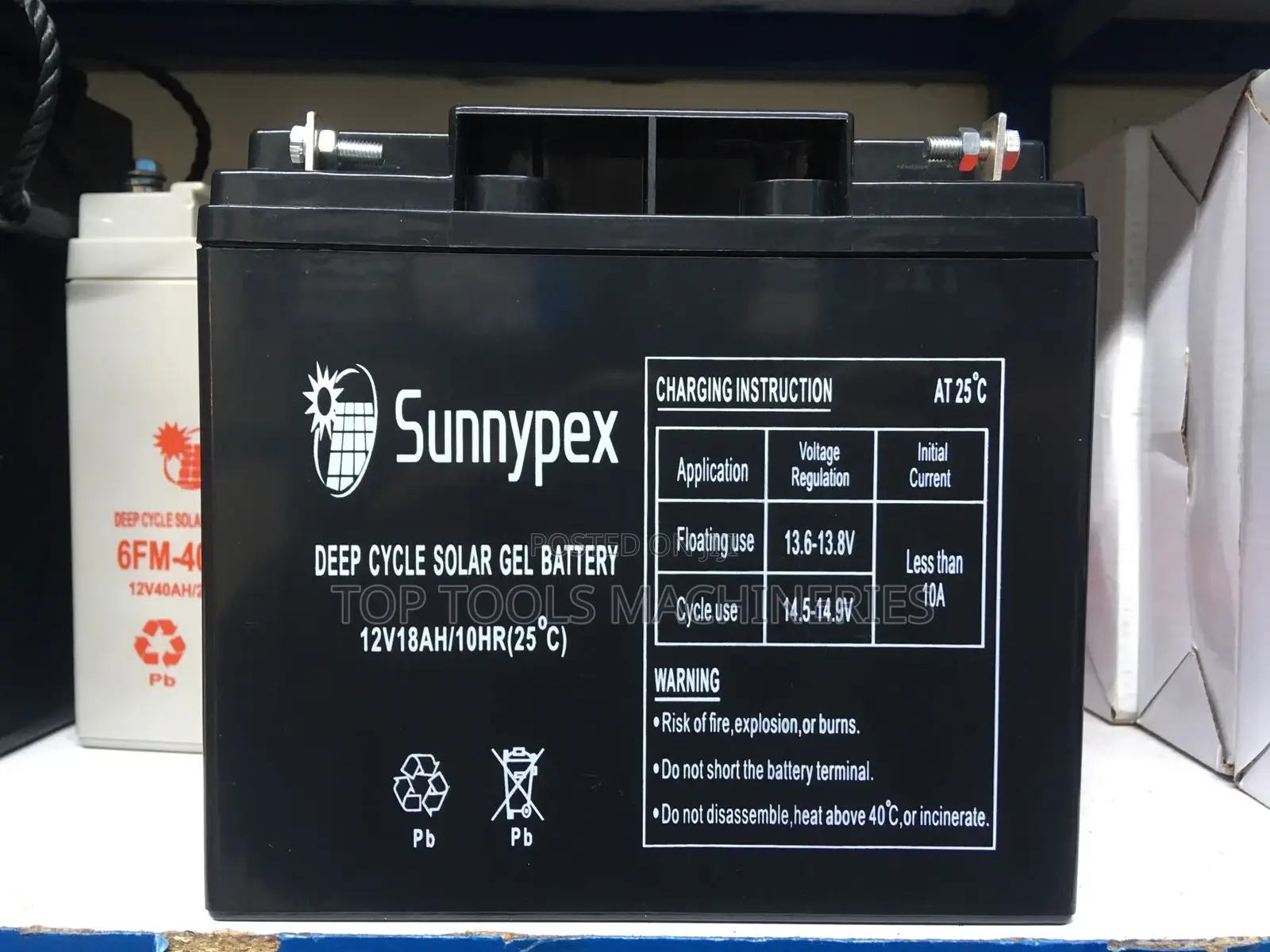 Sunnypex 12v/18ah Solar Gel Battery