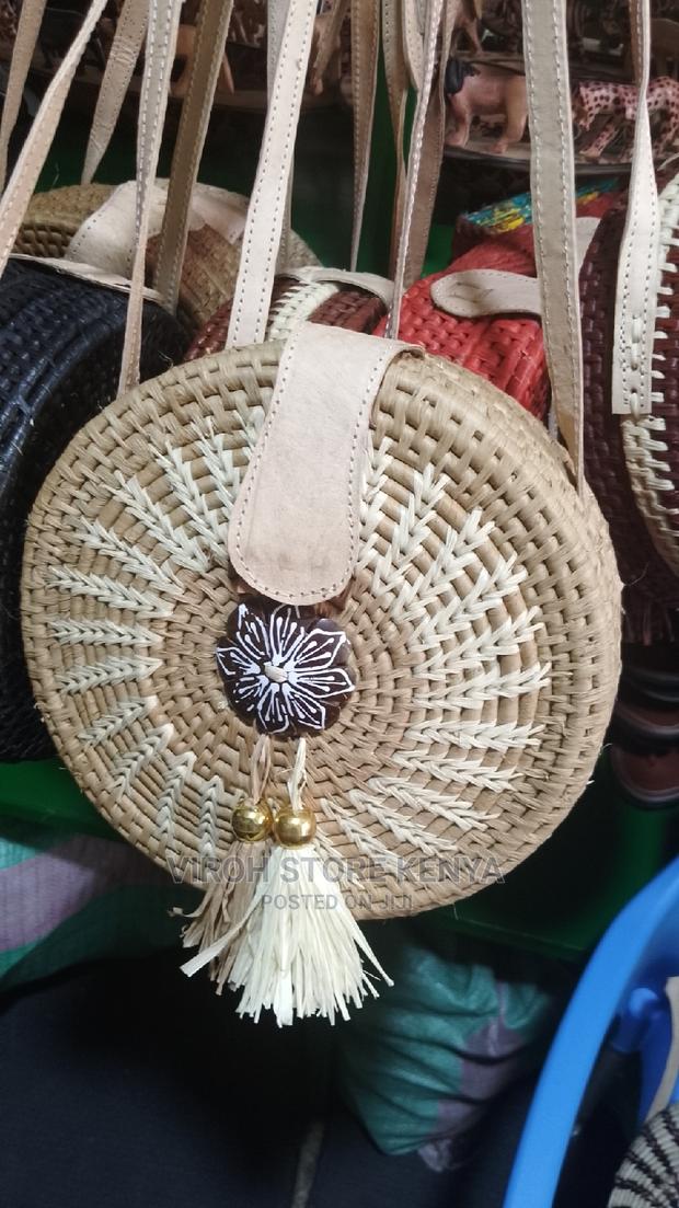 Round Style Straw Handbags Summer Bag Handmade Woven Beach
