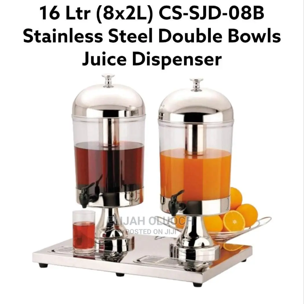 Stainless Steel Double Juice Dispenser