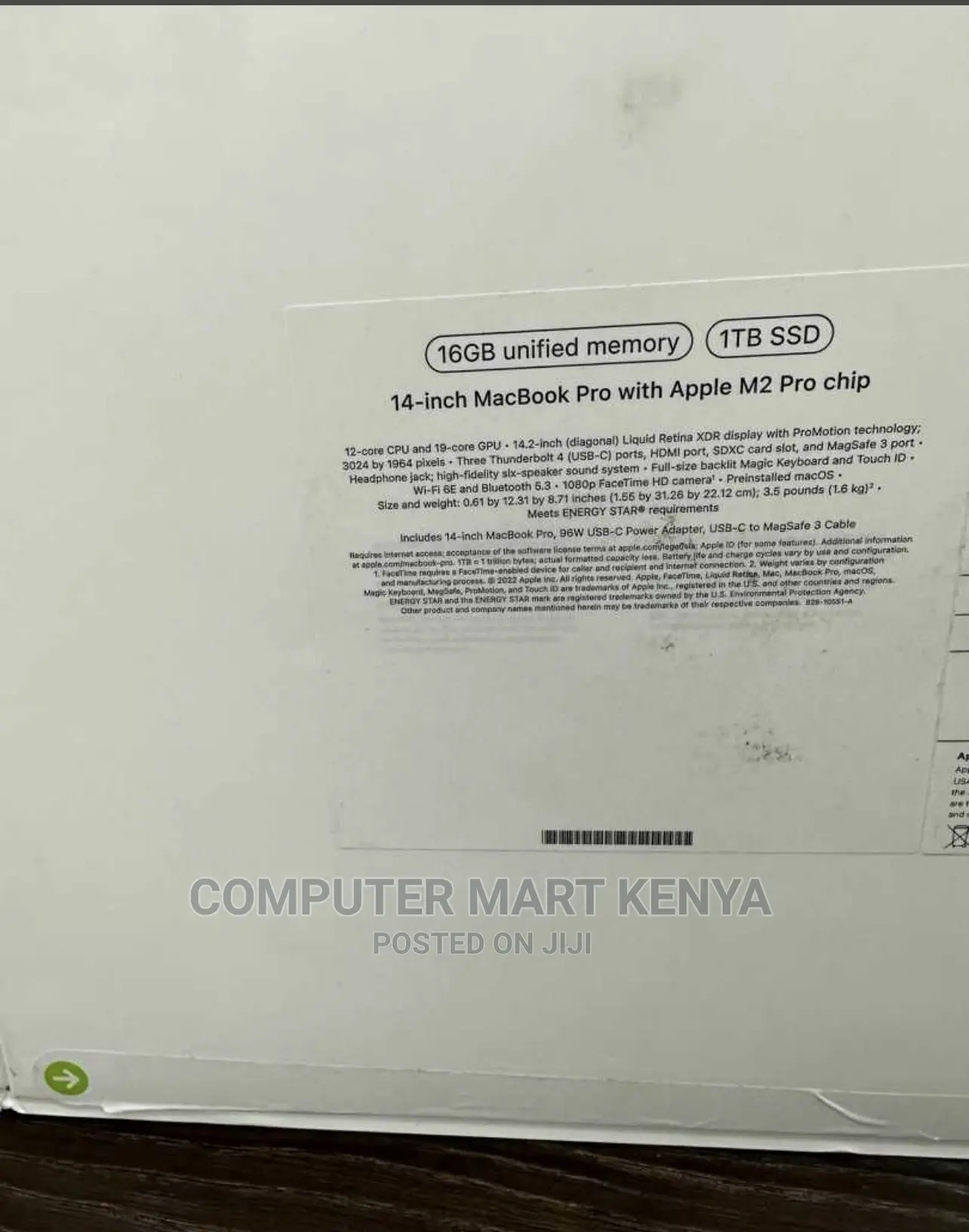New Laptop Apple MacBook Pro 2023 M2 16GB Apple M2 Ultra SSD 1T