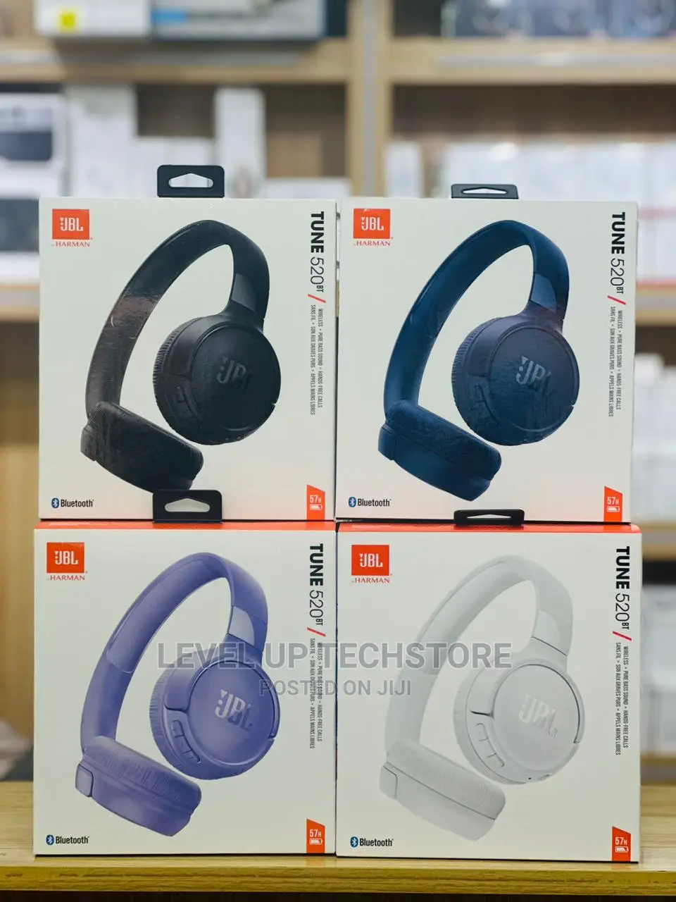 JBL Tune 520bt Wireless Foldable Bluetooth Headphones - New