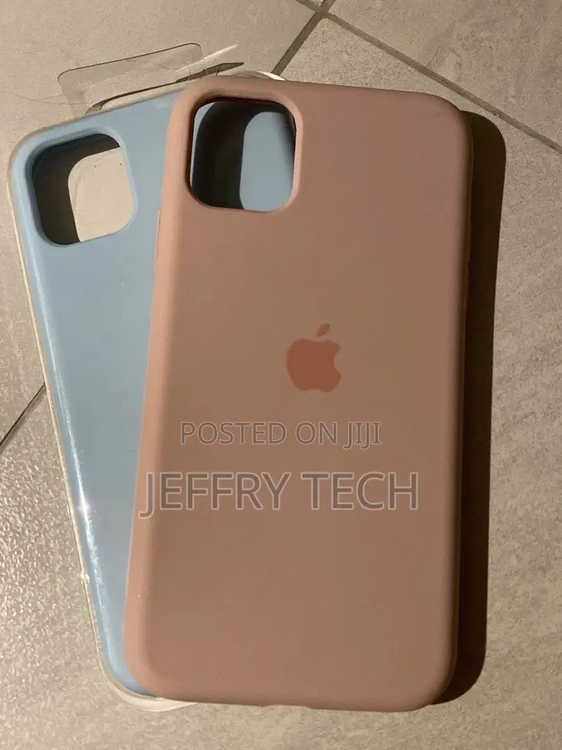 Brand New iPhone 11 Apple Silicone Case Sky Blue, Sand Pink
