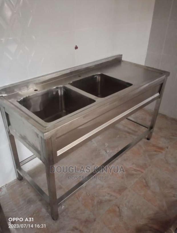 St.Double Bowl Kitchen Washing Sink. - main view