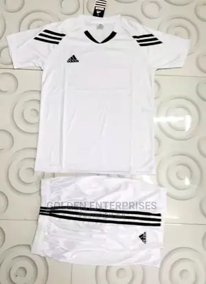White Adidas Football Team Set