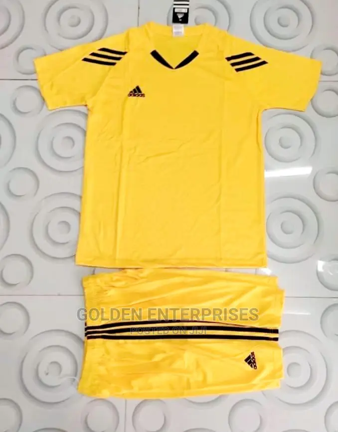 Yellow Adidas Football Team Set