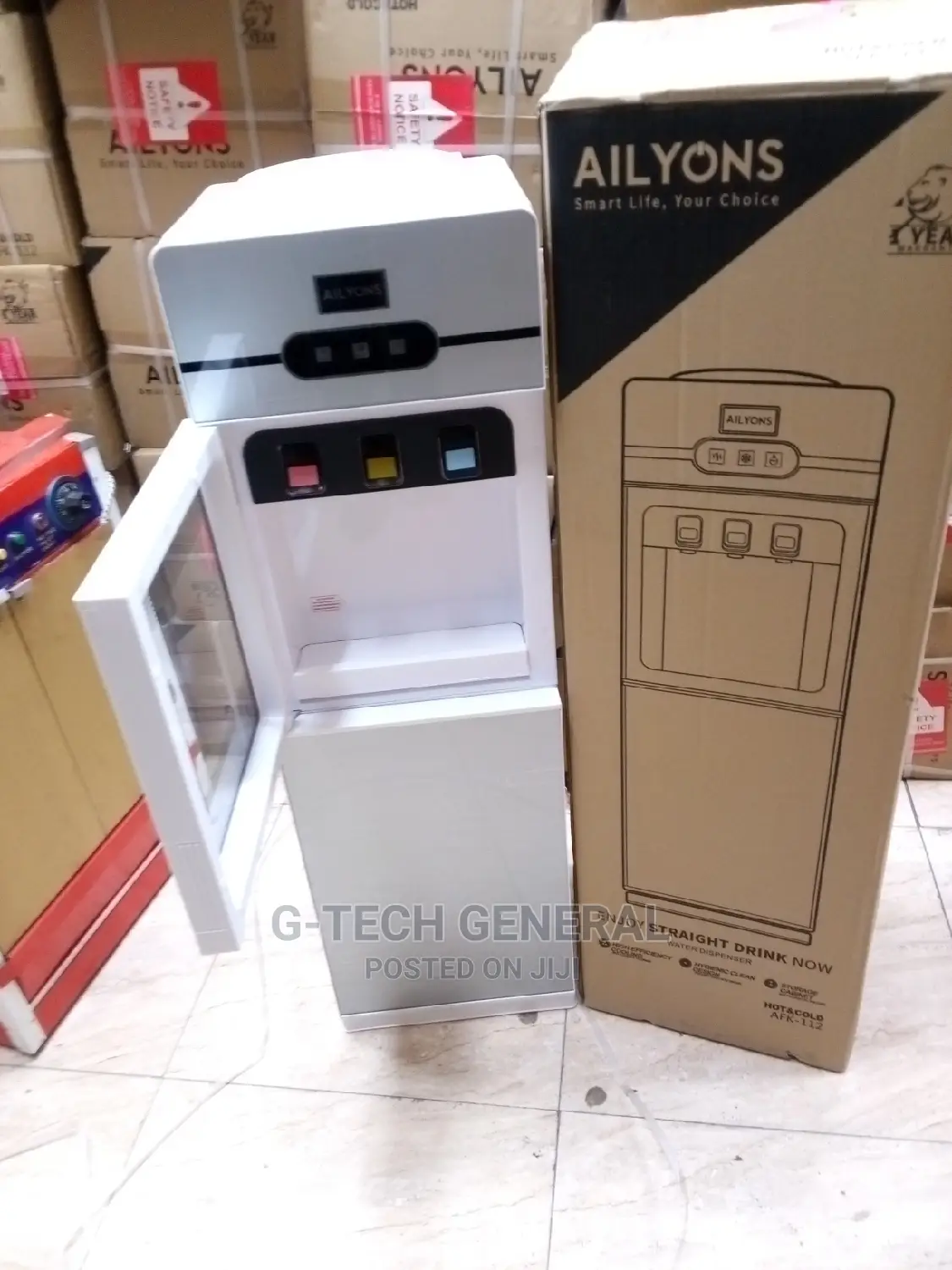 Silver Ailyons 3taps Hot, Normal and Cold Water Dispenser