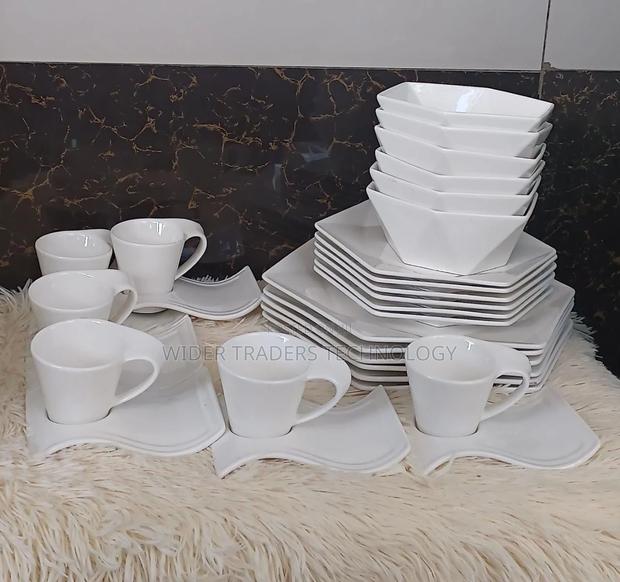 *30pc Hexagonal Ceramic Dinner Set*