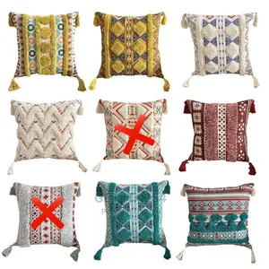 Tufted Boho Vintage Cotton Pillow Cover