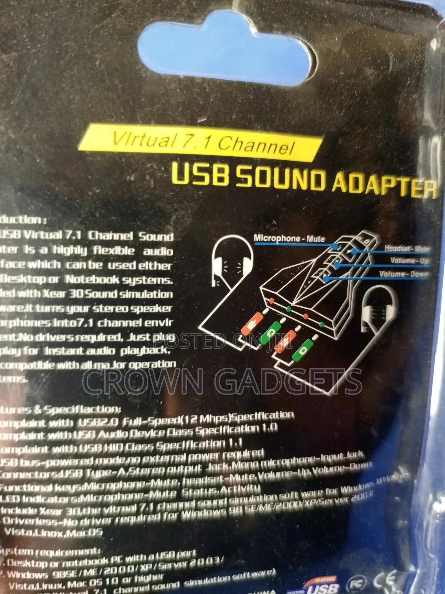 Audio Adapter Double Sound Card 2 in 1