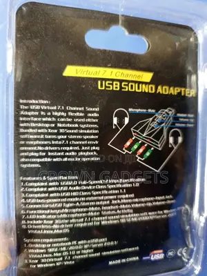 Double Sound Card 2 in 1 3D External USB