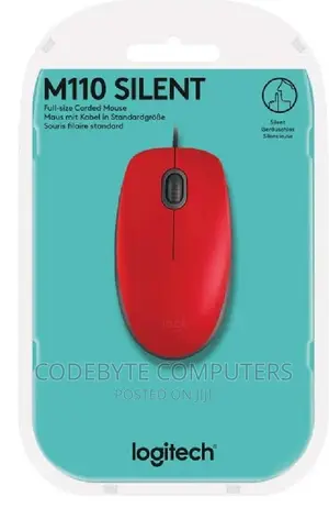 Logitech USB Silent Mouse M110 Red