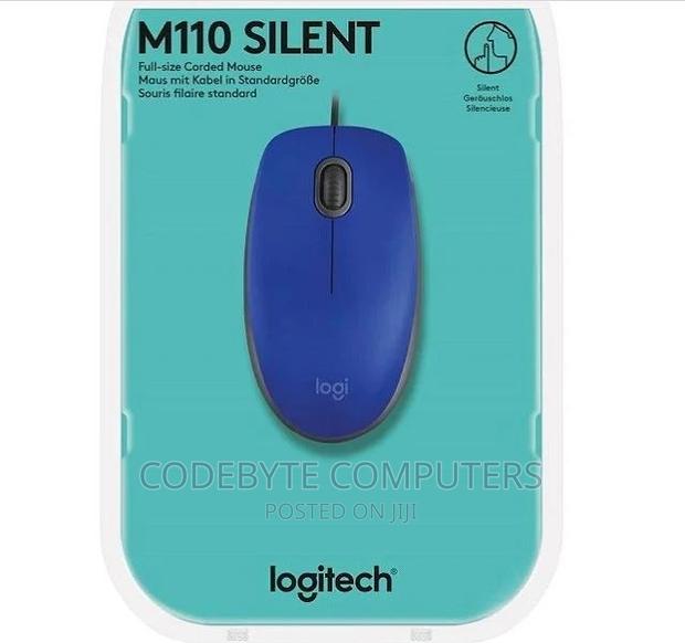 Logitech USB Silent Mouse M110 - Blue - main view
