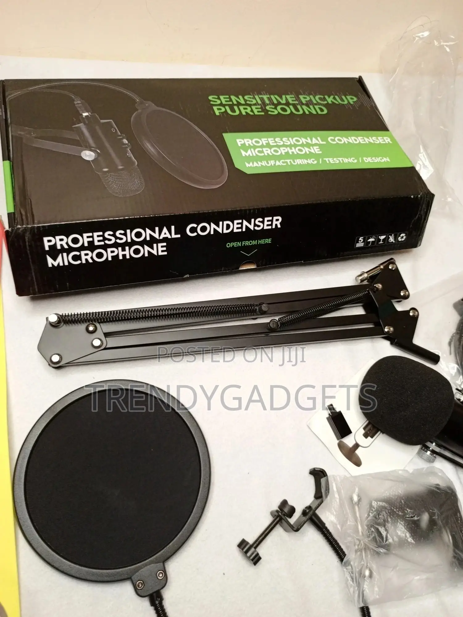Professional Condenser USB Microphone, Black