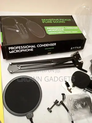 Professional Condenser USB Microphone, Black