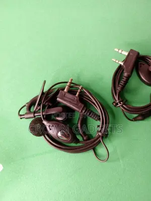 Walkie Talkie D Shape Ear Hook Earphones Black