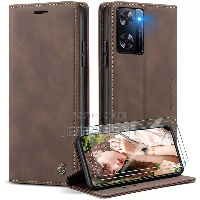 Case Collection for Oppo A57 Phone - Premium Leather Folio F