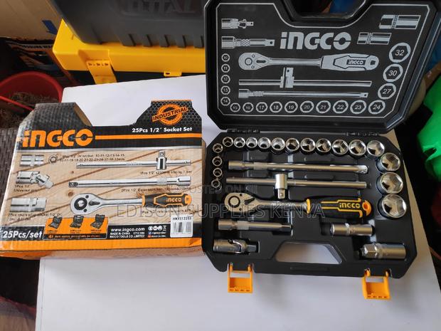 Ingco Sockets Set 25pcs 1/2 Inch Drive Ratchet Wrench - main view