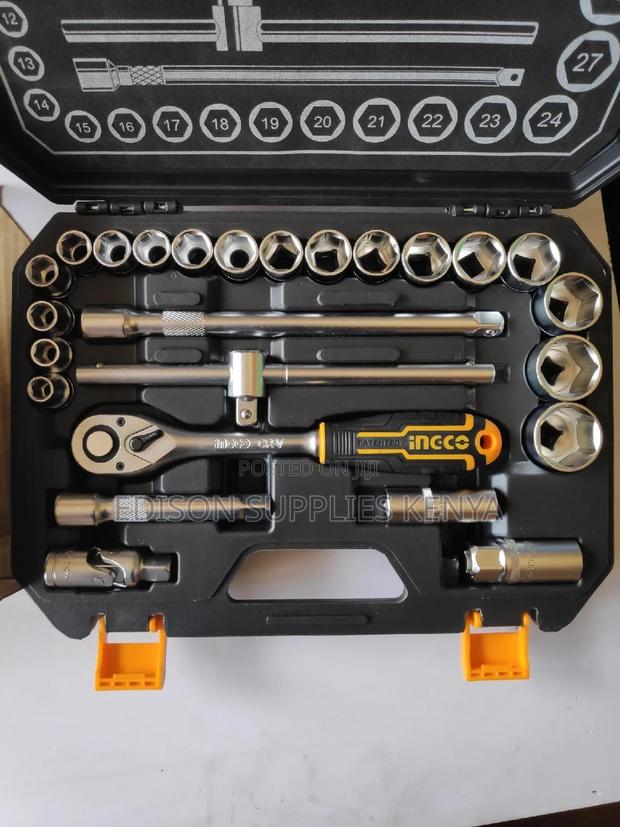 Ingco Sockets Set 25pcs 1/2 Inch Drive Ratchet Wrench - thumbnail 3