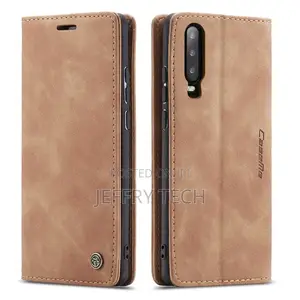 Brown Huawei P30 Genuine Caseme Compact Flip Wallet Case
