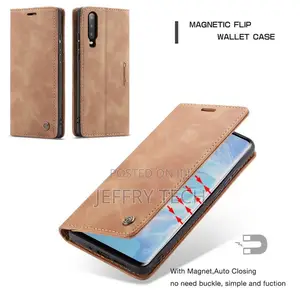 Brown Huawei P30 Genuine Caseme Compact Flip Wallet Case
