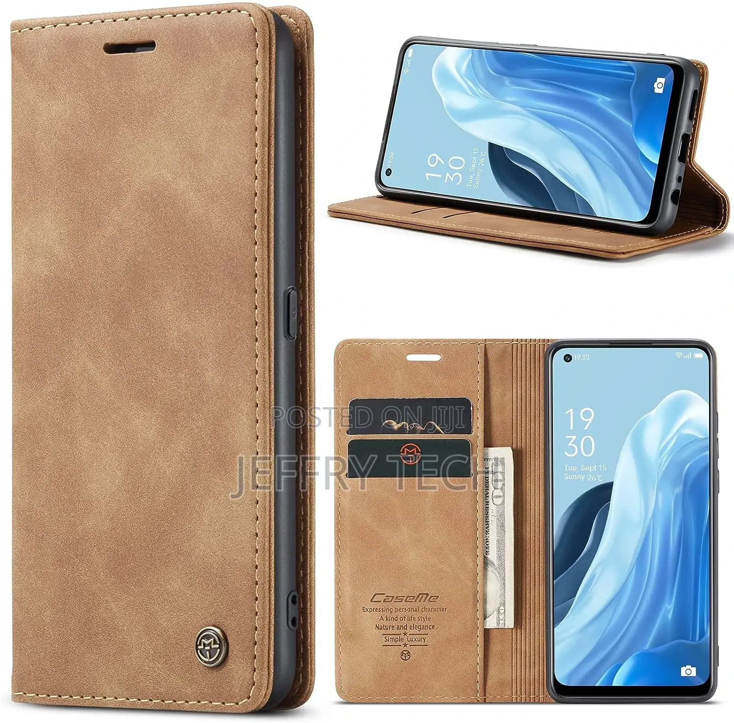 Phone Case for Reno 8 4G / Oppo Premium PU Leather Flip Case