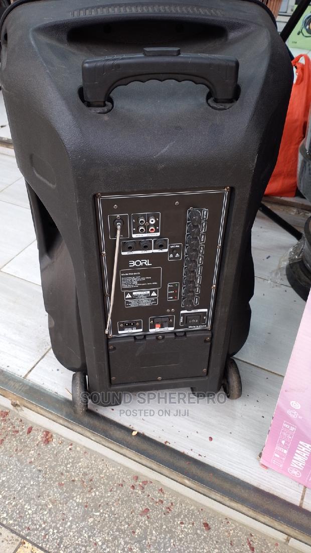 BORL BO- 0415 15 Inch Powered Speaker With Two Microphone - thumbnail 3