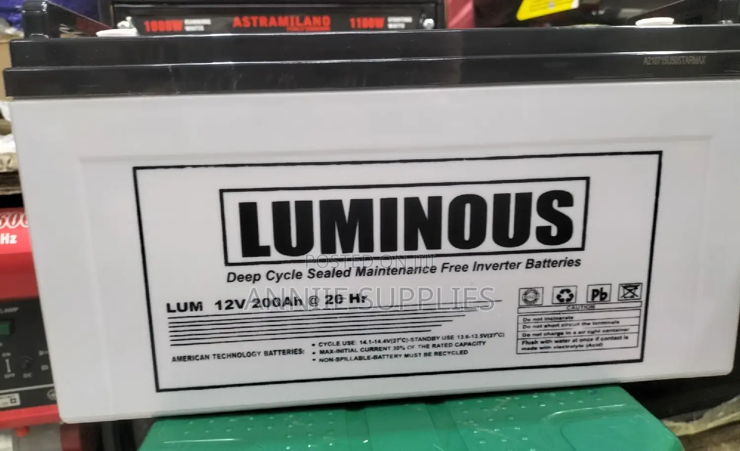 200ah Luminous Dry Solar Battery