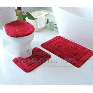 3 PCS Flocking Toilet Mats Set