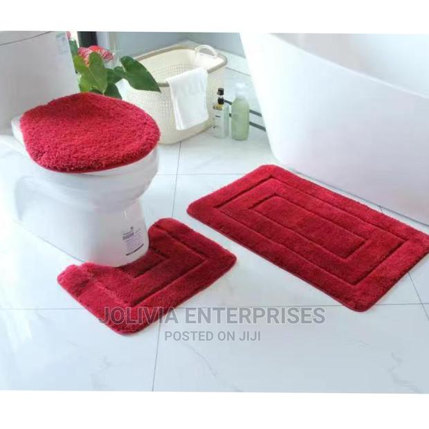 3 PCS Flocking Toilet Mats Set