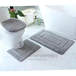 3pcs Flocking Toilet Mat Set
