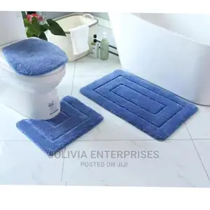 3 PCS Flocking Toilet Mats Set