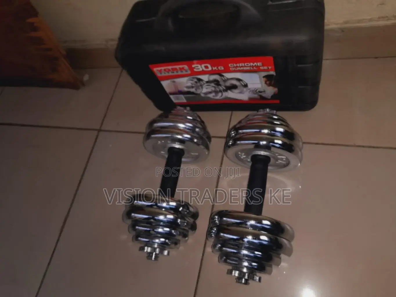 Adjustable 30kgs Chrome Dumbbell Set
