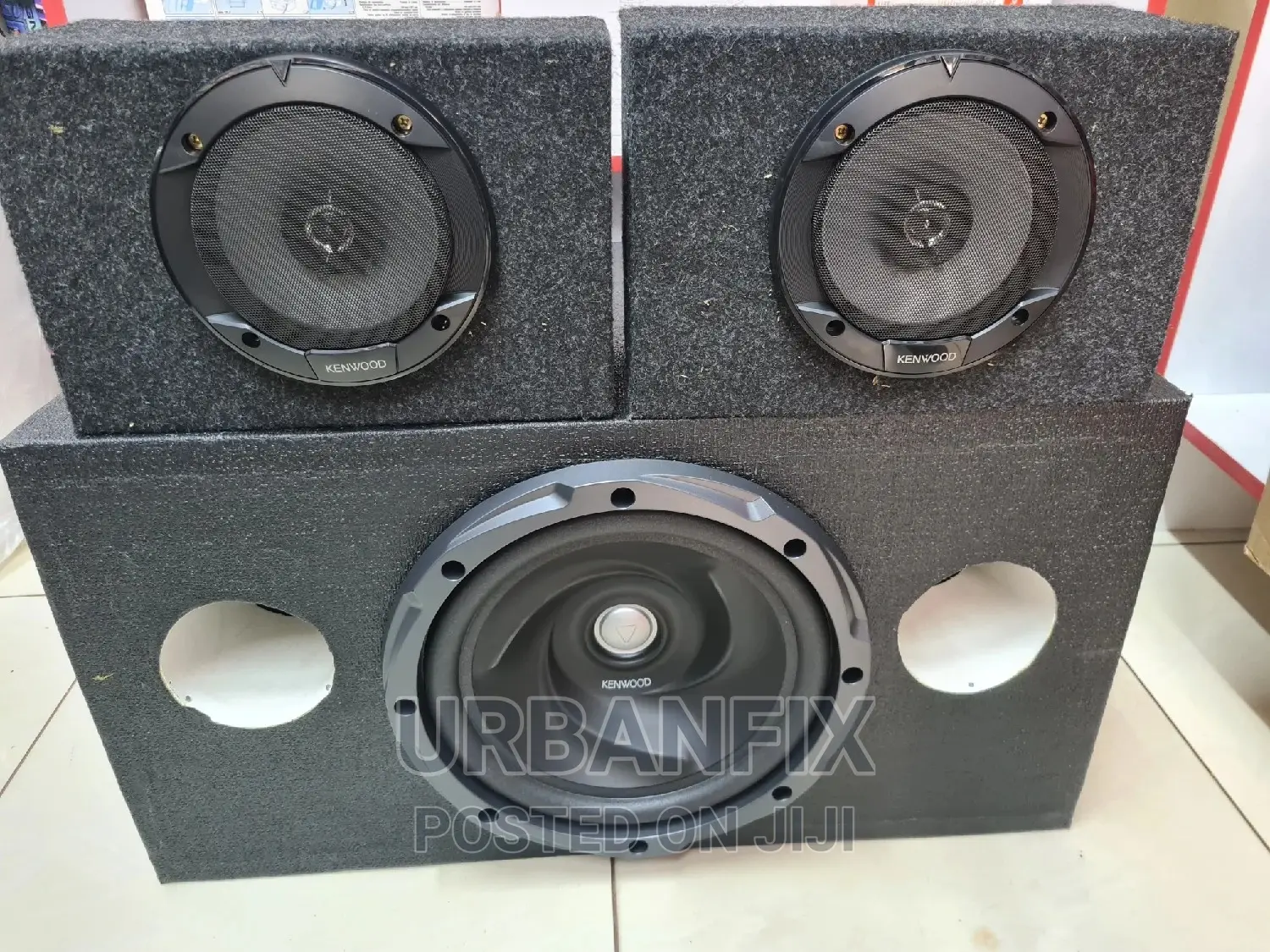 Complete Kenwood Subwoofer With Kenwood Midrange Speakers