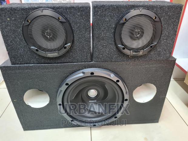 Complete Kenwood Subwoofer With Kenwood Midrange Speakers
