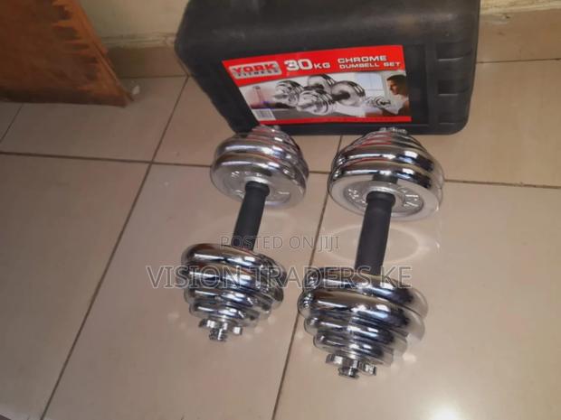 Adjustable 30kgs Chrome Dumbbell Set°TM✓✓ - main view