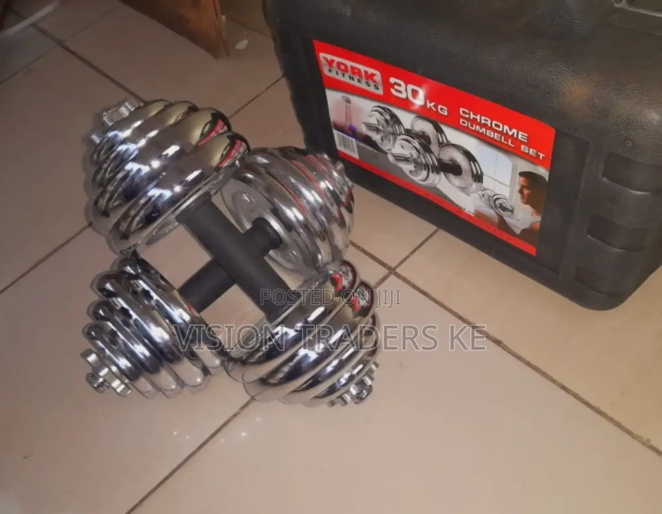 Adjustable 30kgs Chrome Dumbbell Set Available