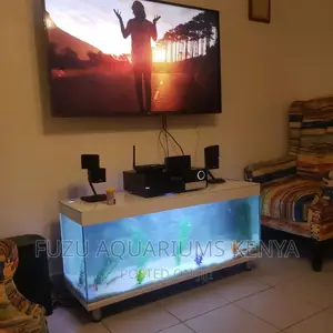 White Aquarium TV Stand