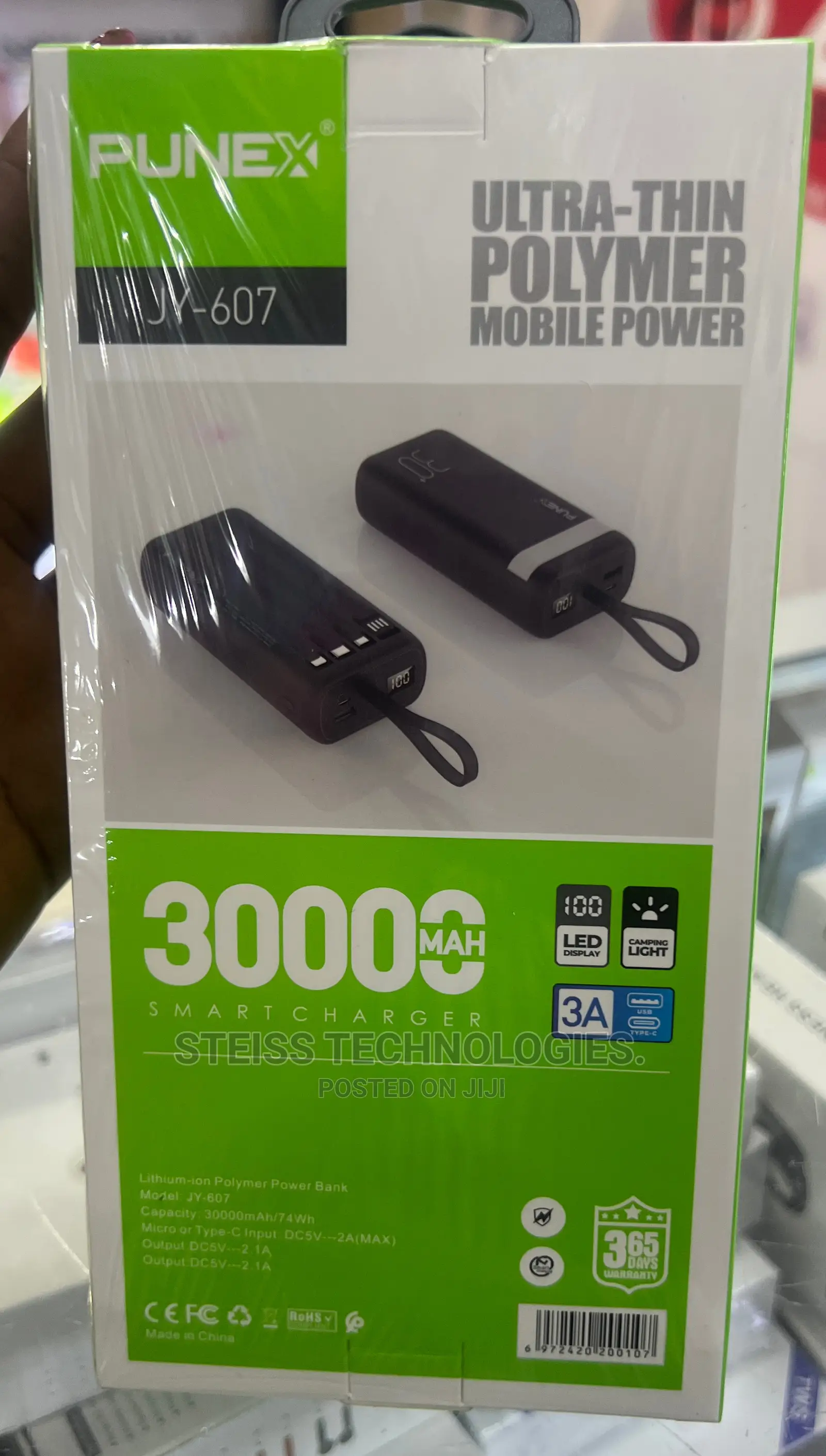 Punex 30000-Mah Powerbank.