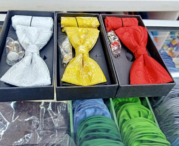 White, Yellow,Red Furshiar Vintage Bowtie Sets.