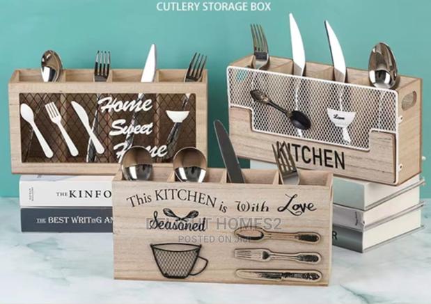 Wooden Kitchen Utensils Holder Cutlery - main view