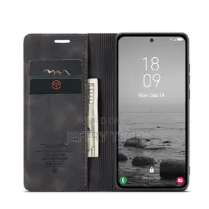 Matte Horizontal Flap Leather Case for Samsung Galaxy A54 Bl