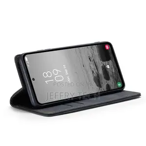 Matte Horizontal Flap Leather Case for Samsung Galaxy A54 Bl