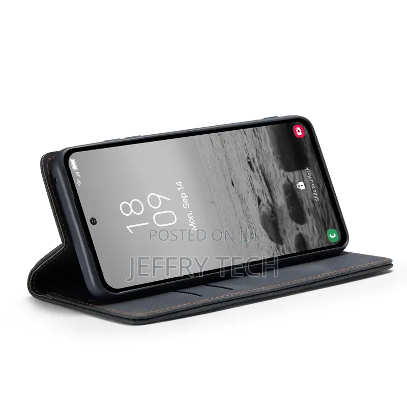 Matte Horizontal Flap Leather Case for Samsung Galaxy A54 Bl