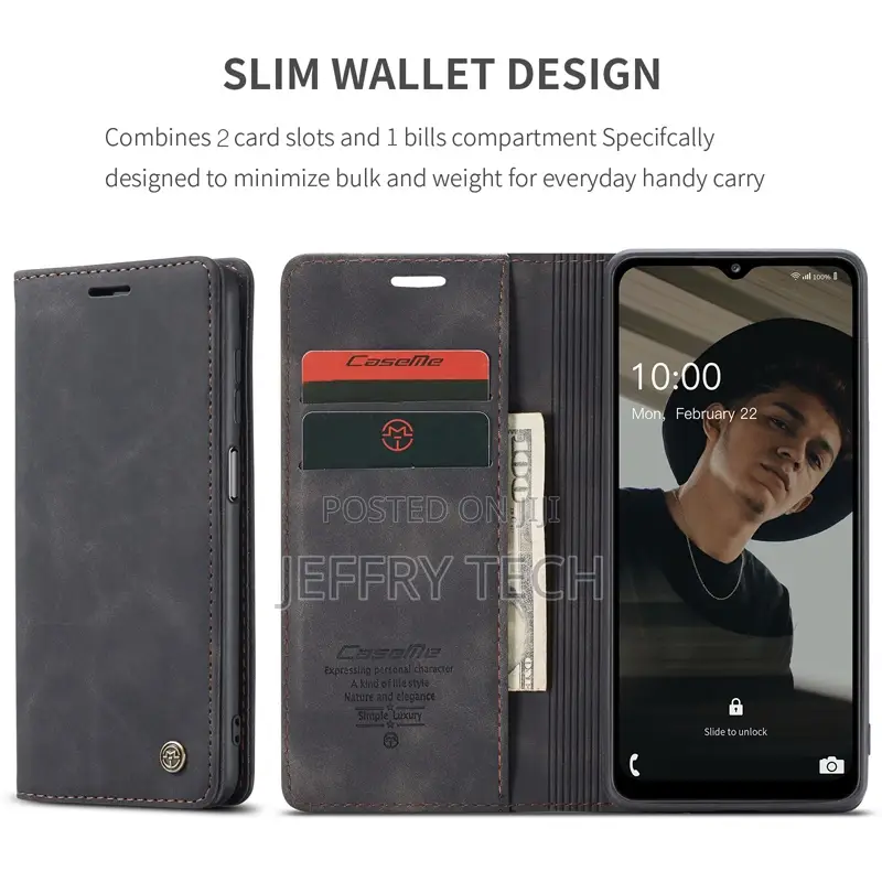 Flip Leather Case for Samsung Galaxy A32 5G Black