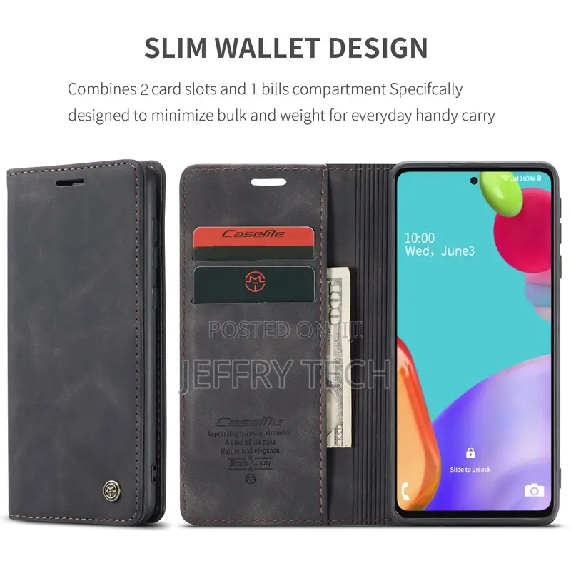 Flip Leather Case for Samsung Galaxy A52/A52 5G Black