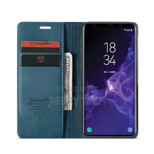 Horizontal Flip Leather Case for Samsung Galaxy S9 Blue