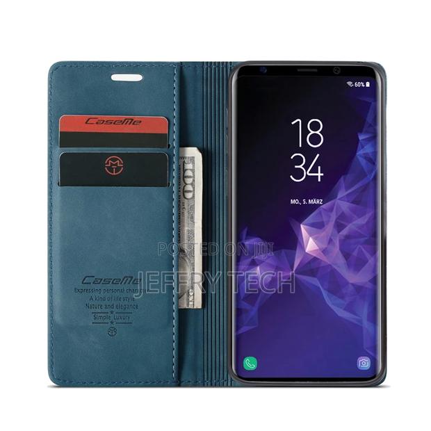 Horizontal Flip Leather Case for Samsung Galaxy S9 Blue - thumbnail 4